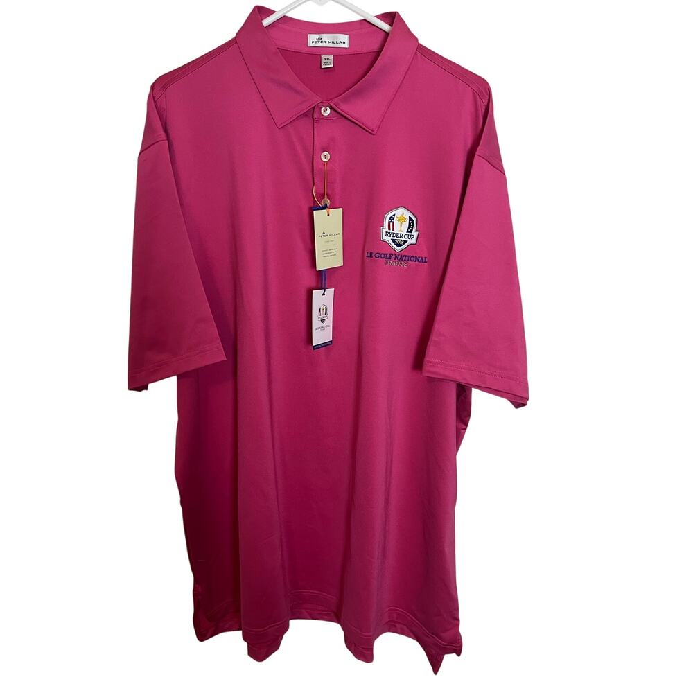 Peter Millar | NWT Crown Sport Ryder Cup Polo Short Sleeve Pink Size XXL